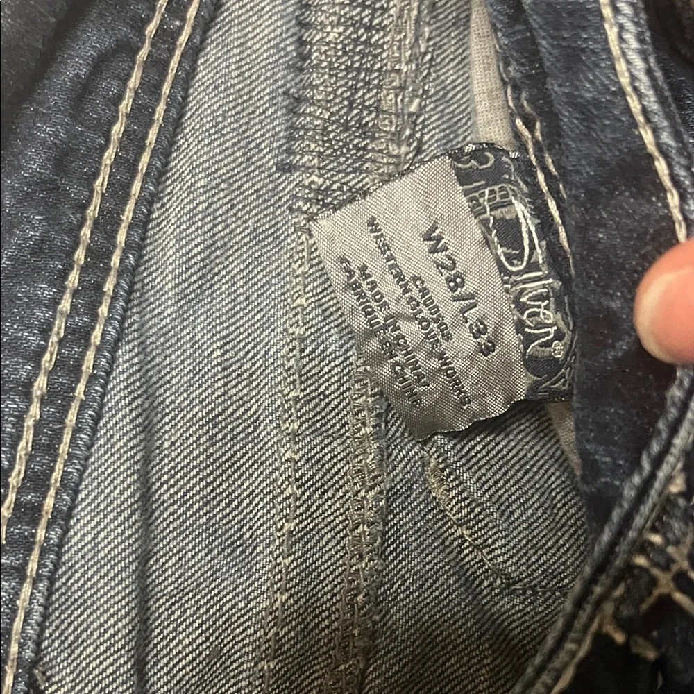 Silver Jeans Dark Blue Boot Cut Jeans - Picture 3 of 7